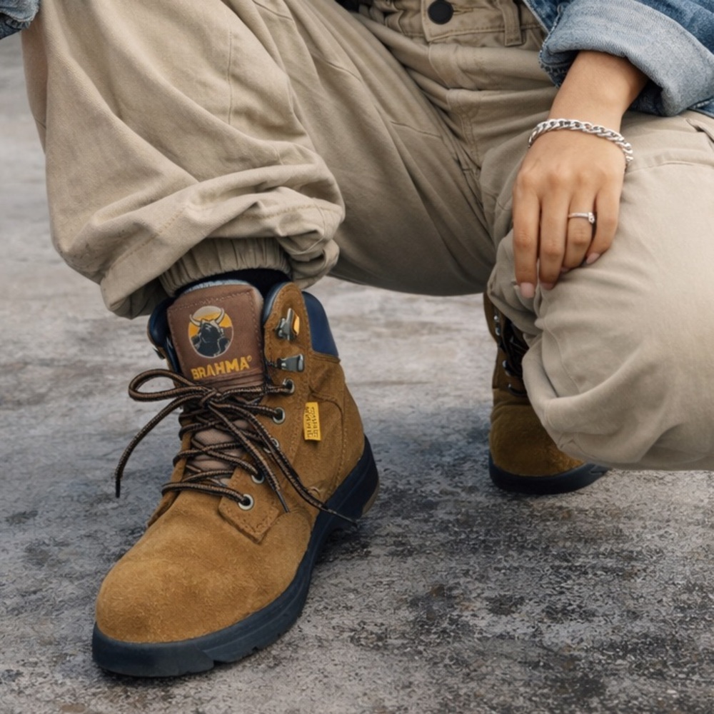 Brahma Brown Lace Up Boots